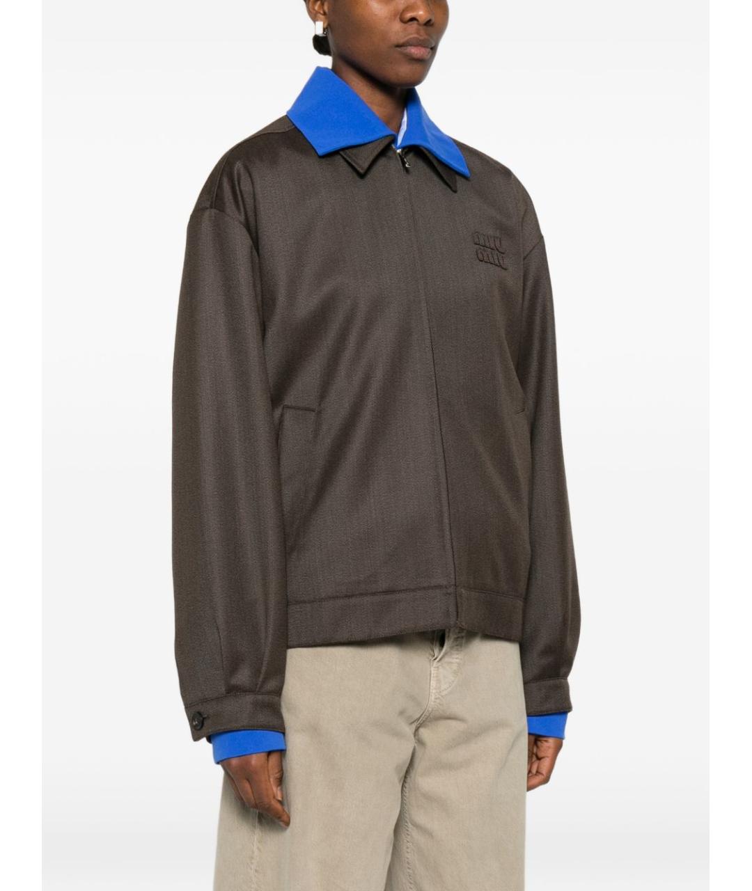 MIU MIU Коричневая шерстяная куртка, фото 4