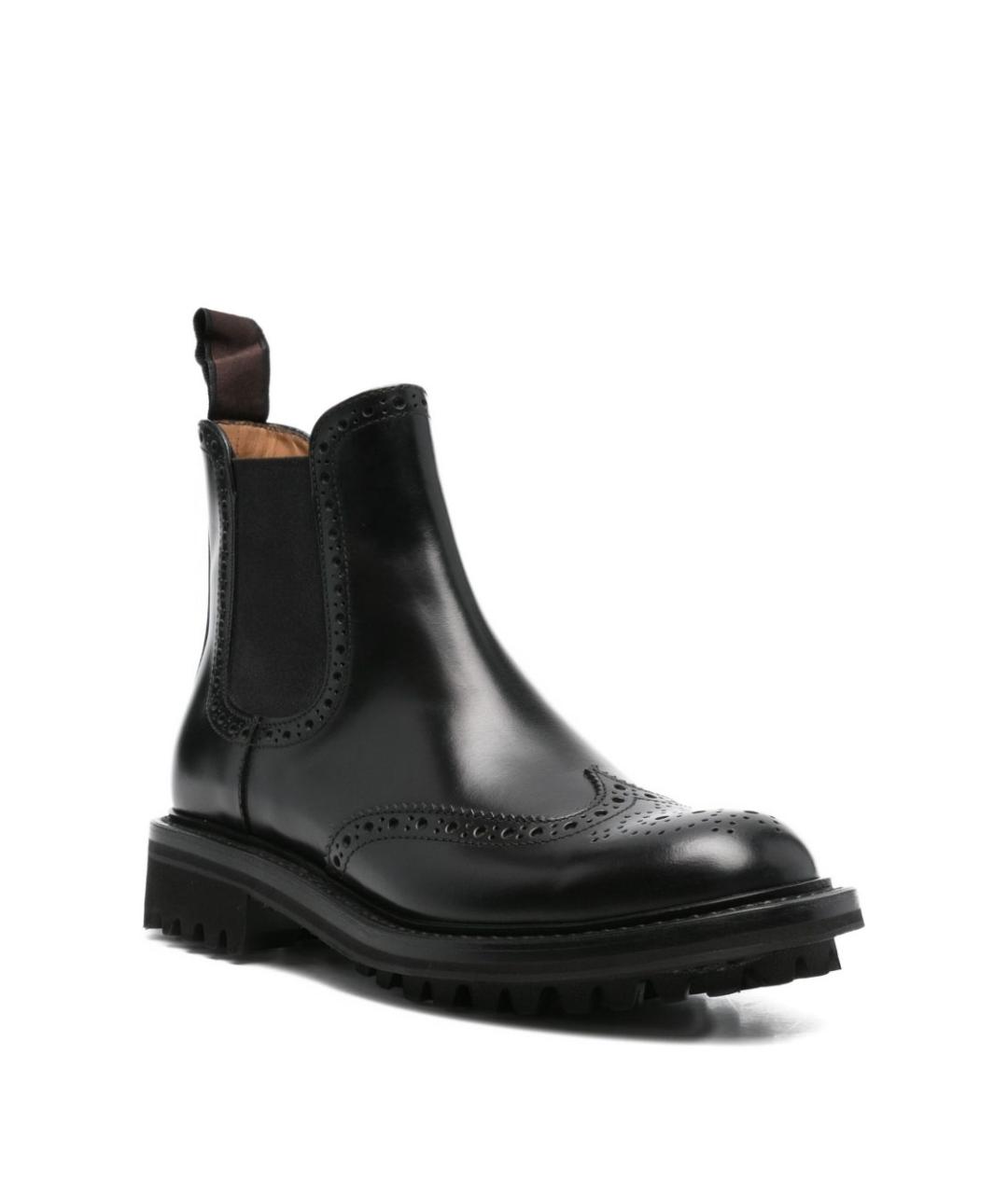 CHURCH'S Черные кожаные ботинки, фото 2