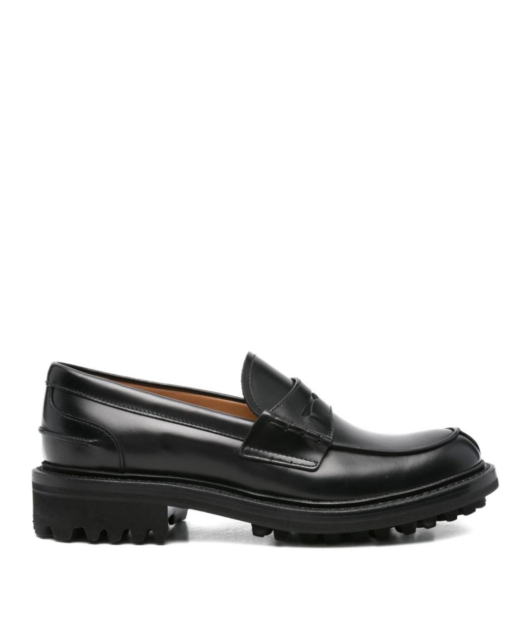 CHURCH'S Черные кожаные лоферы, фото 1