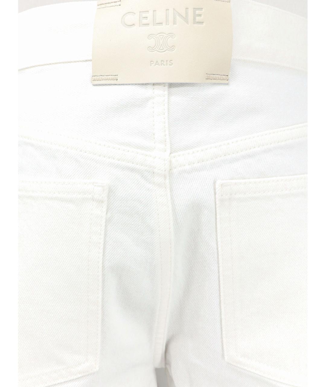 CELINE Белые хлопковые шорты, фото 3