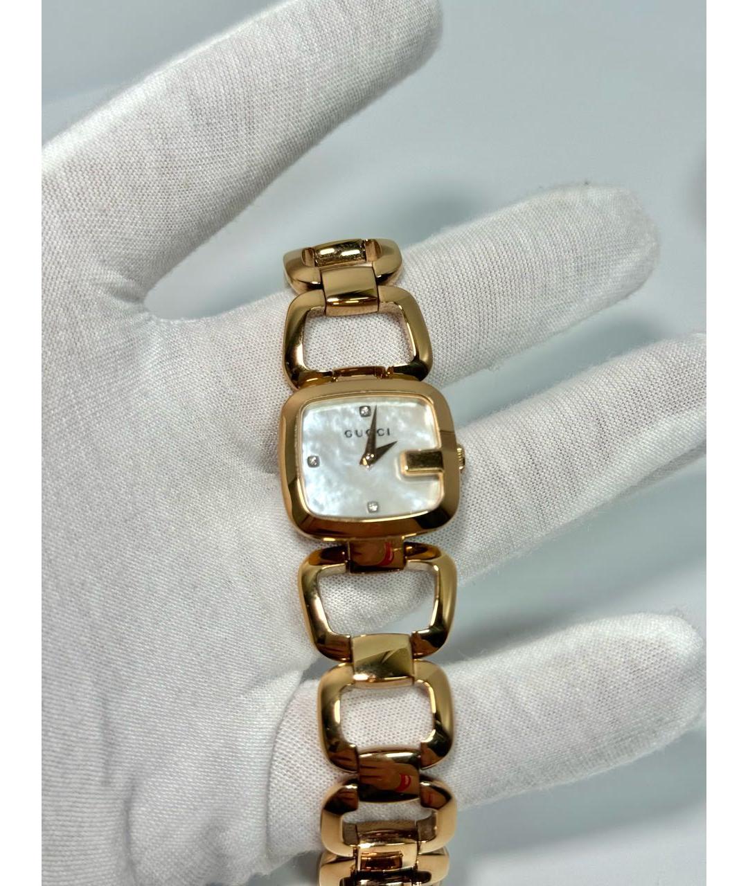 GUCCI Золотые стальные часы, фото 3