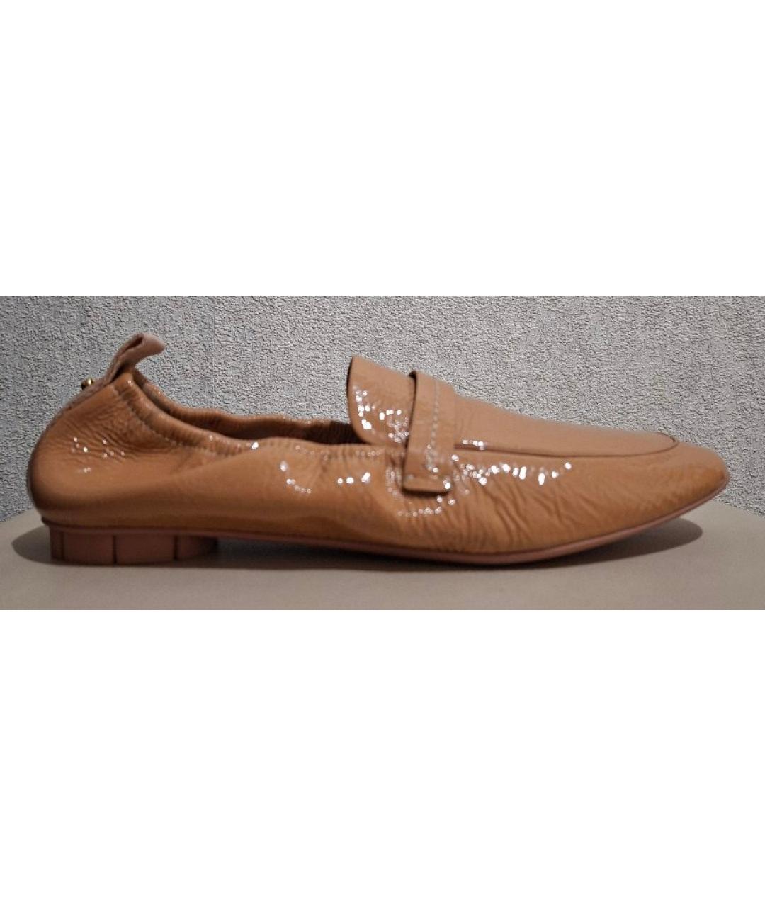 FERRAGAMO Коралловые лоферы из лакированной кожи, фото 9