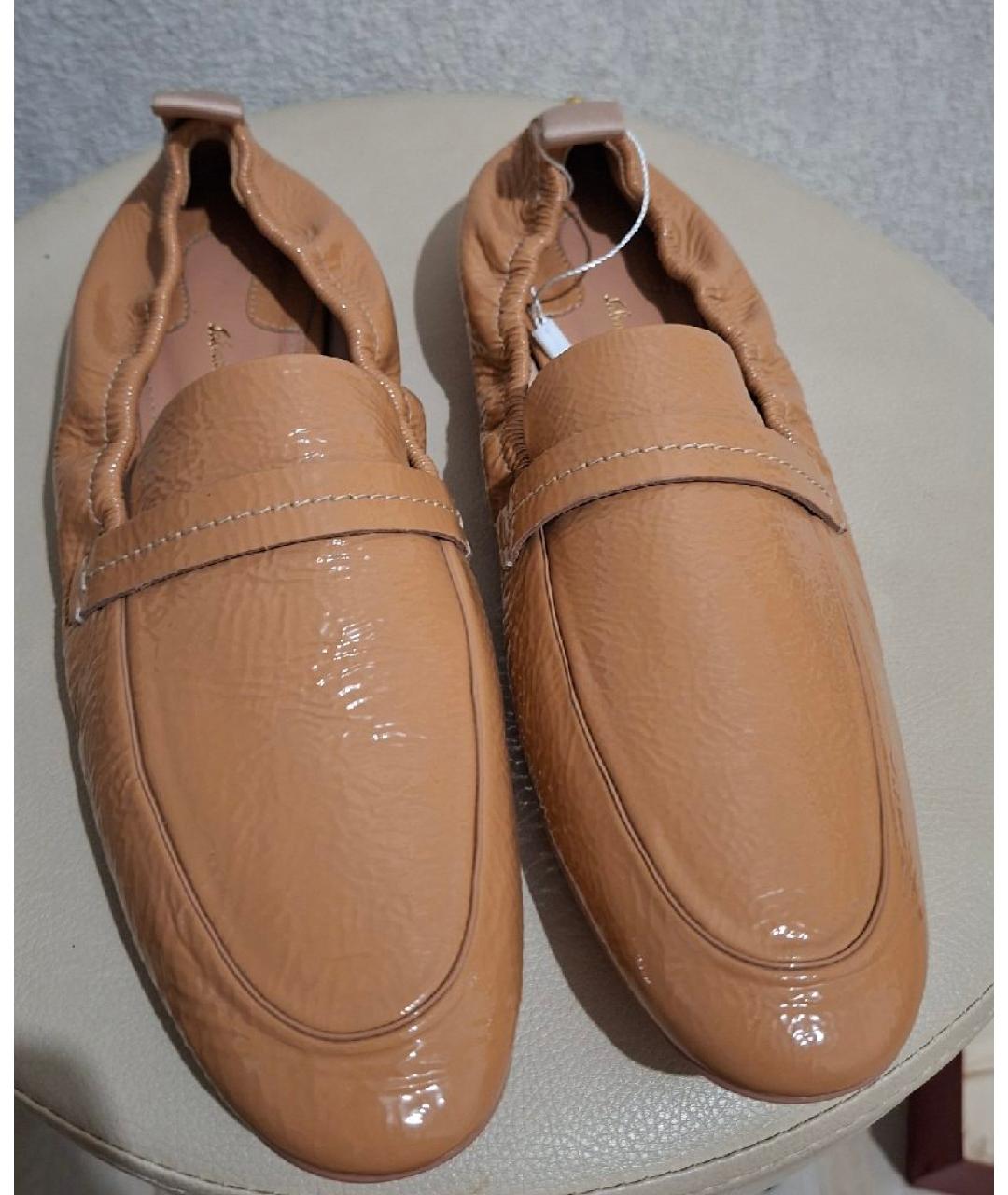 FERRAGAMO Коралловые лоферы из лакированной кожи, фото 5