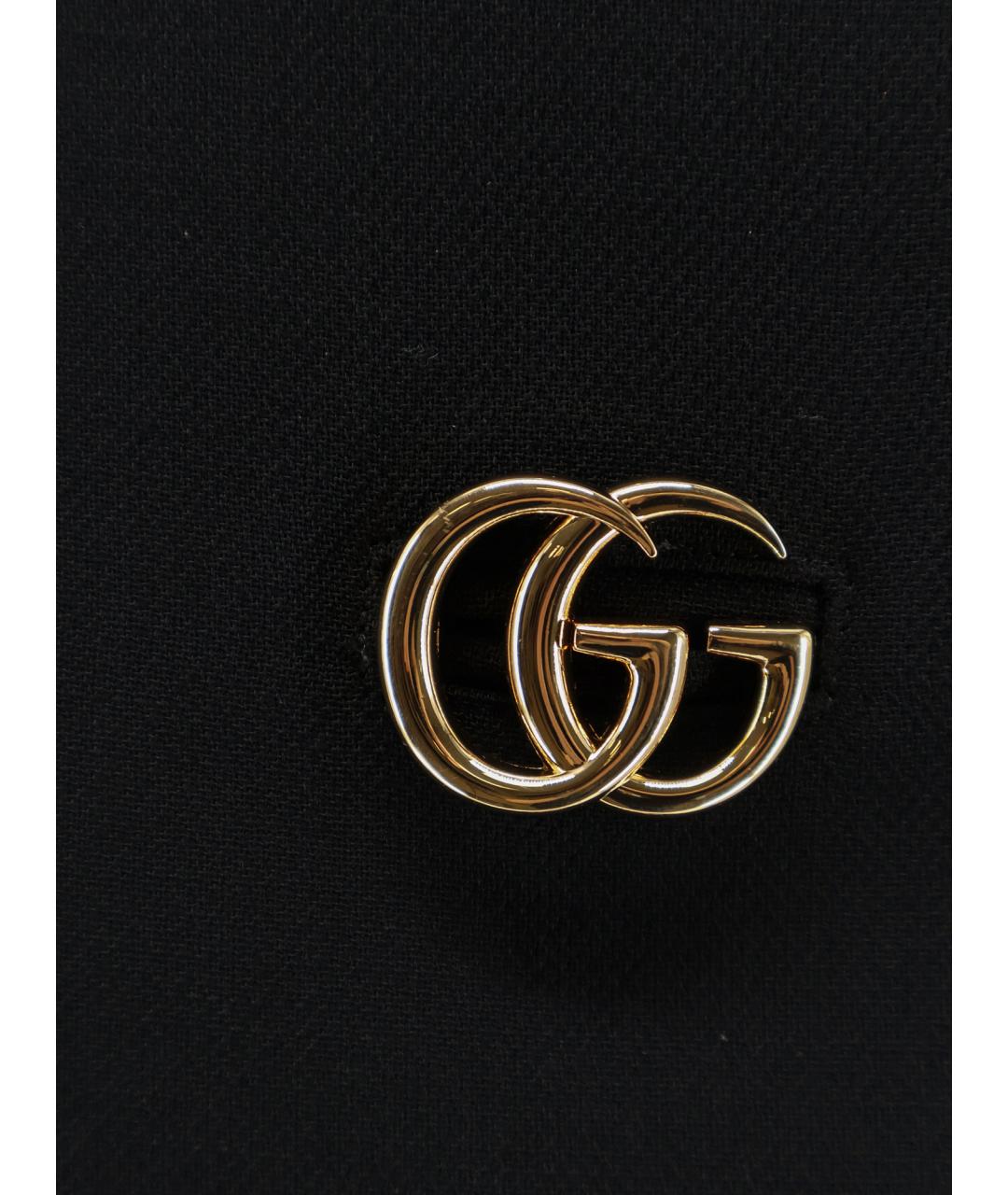 GUCCI Черная шерстяная юбка мини, фото 3