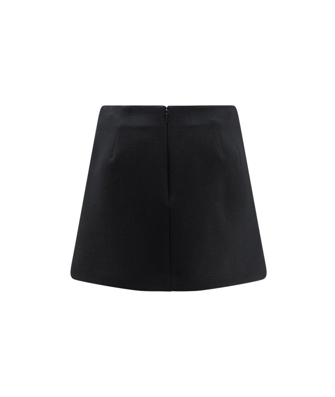GUCCI Черная шерстяная юбка мини, фото 2