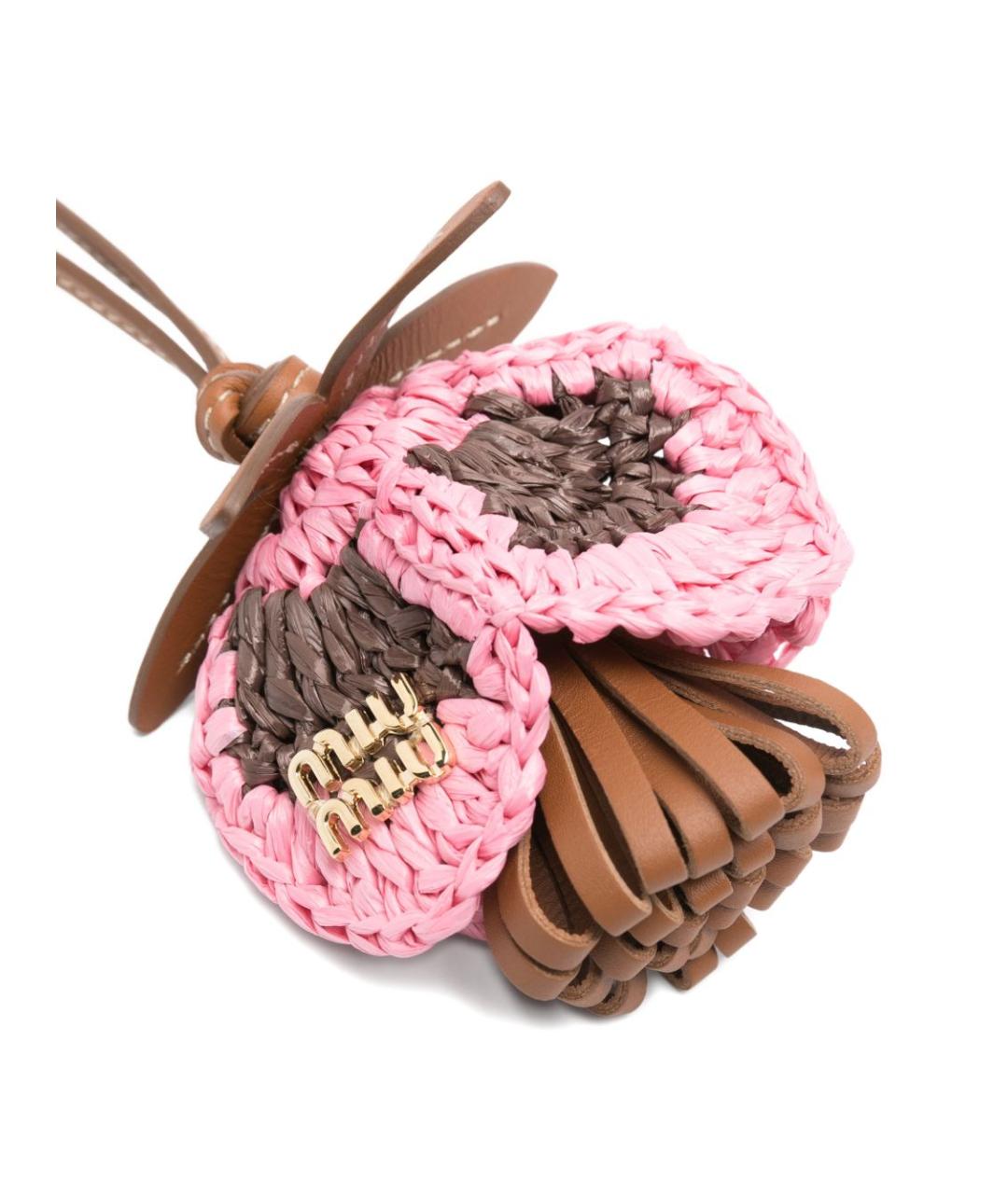 MIU MIU Розовый брелок, фото 3