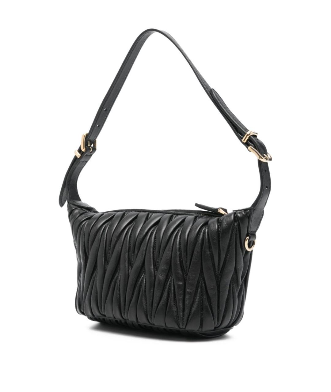 MIU MIU Черная кожаная сумка через плечо, фото 5