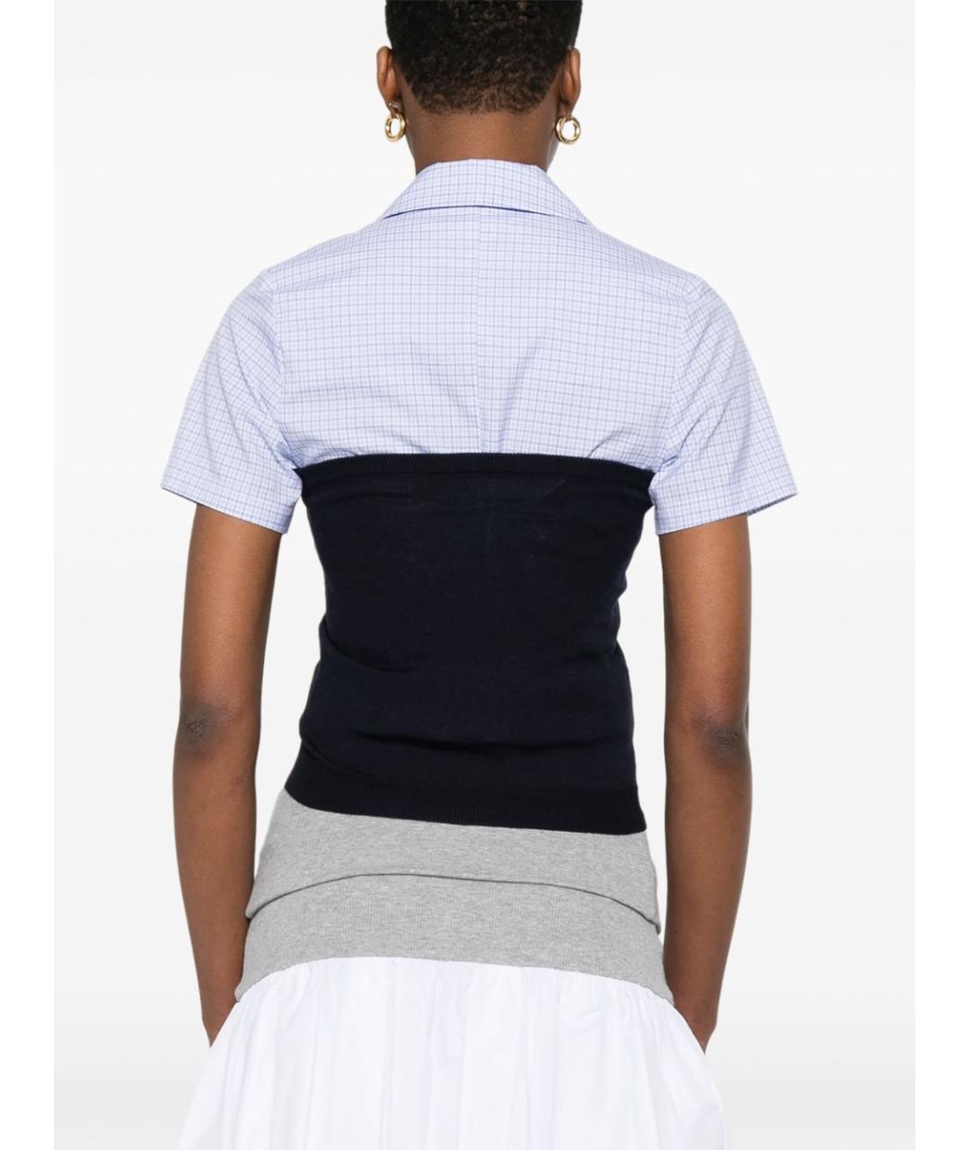 MIU MIU Темно-синяя шерстяная майка, фото 4