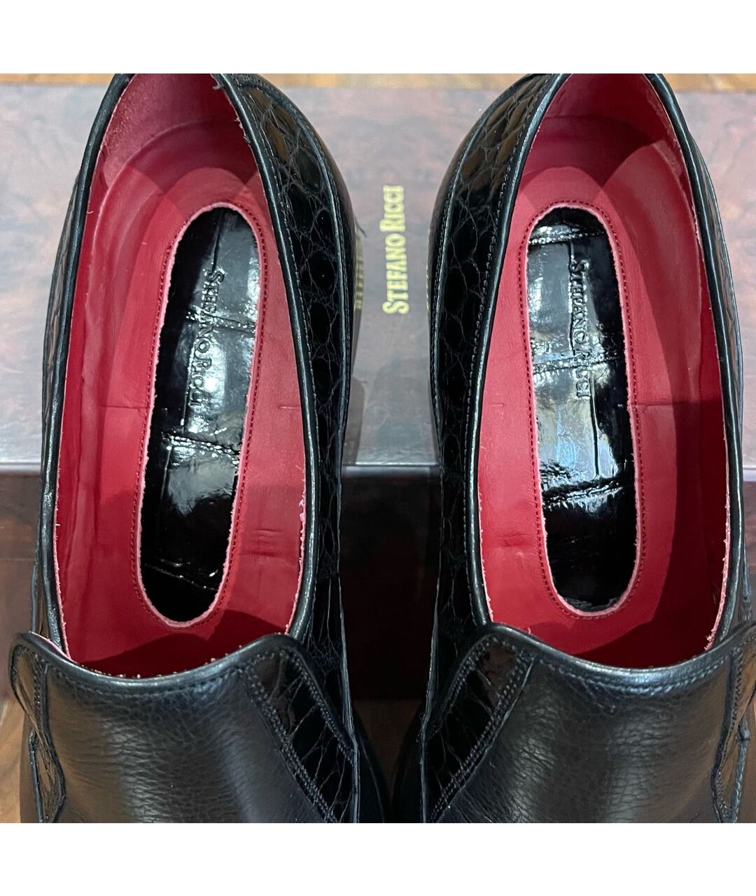 STEFANO RICCI Черные туфли из экзотической кожи, фото 3