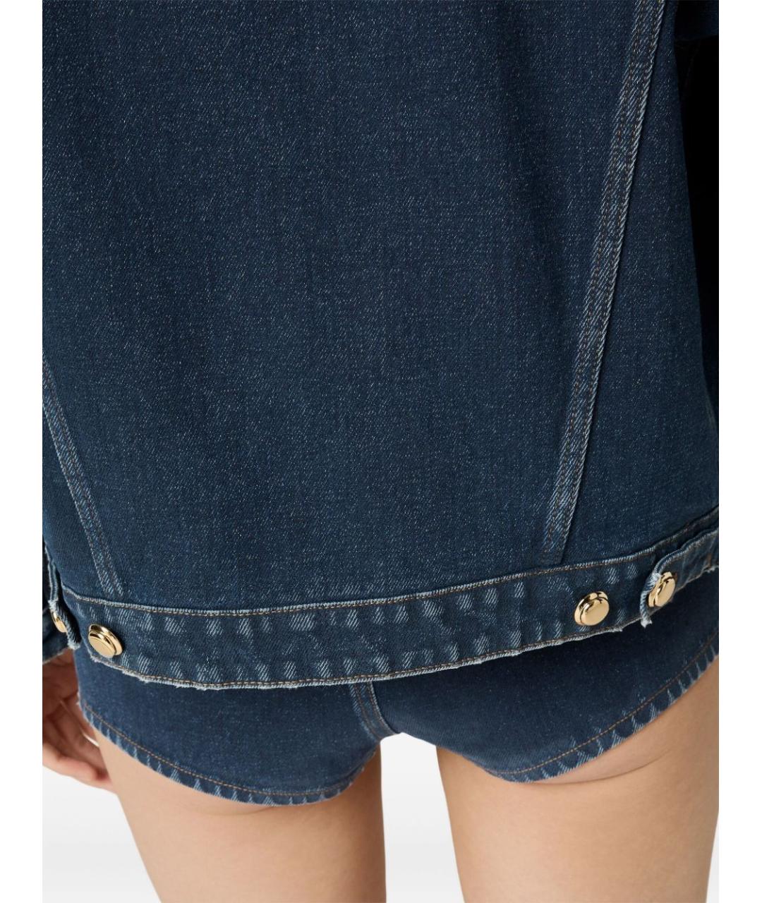 MIU MIU Синяя хлопковая куртка, фото 3