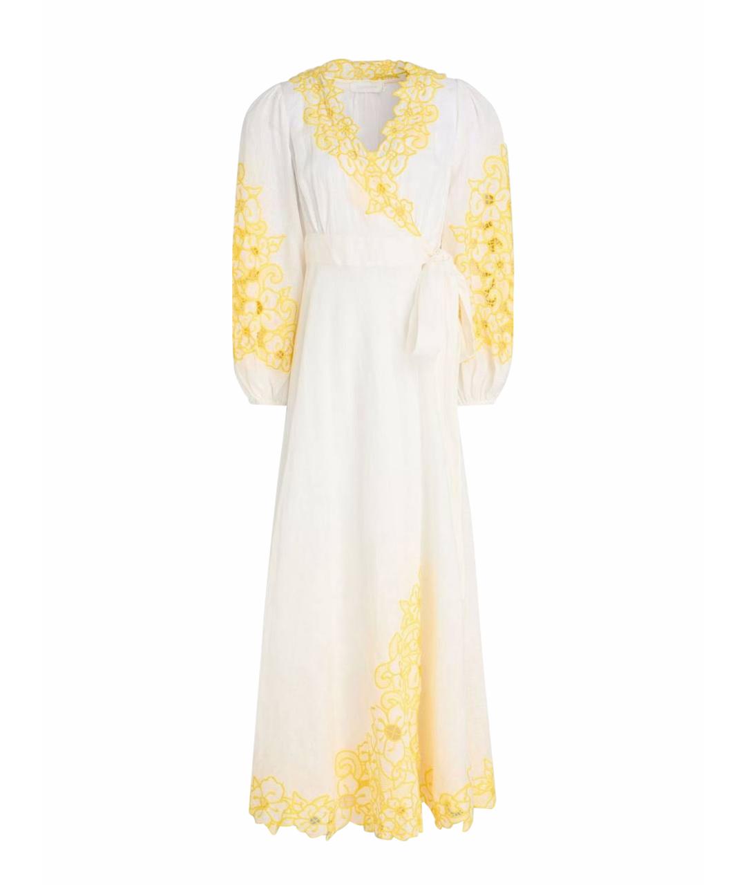 ZIMMERMANN Белое льняное повседневное платье, фото 1