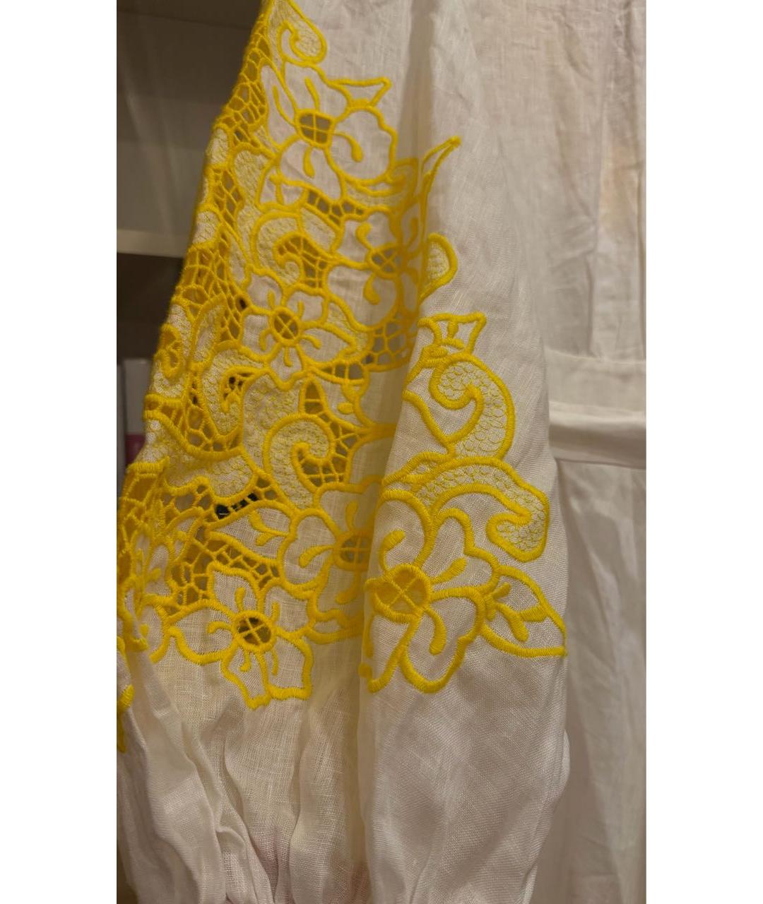 ZIMMERMANN Белое льняное повседневное платье, фото 6