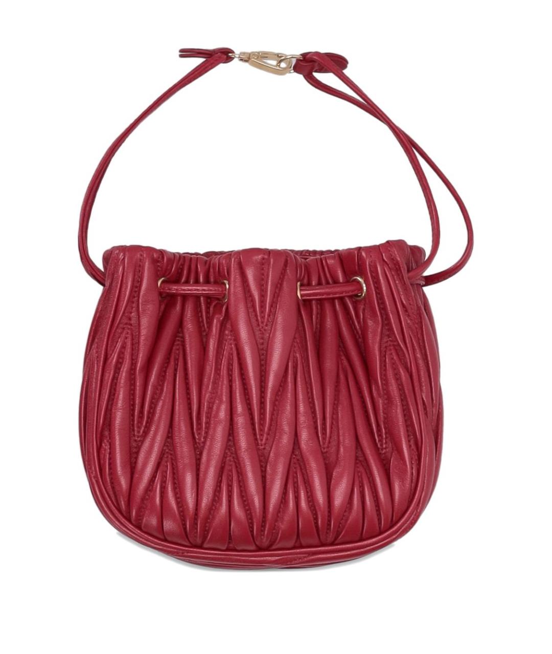 MIU MIU Красная кожаная сумка с короткими ручками, фото 2