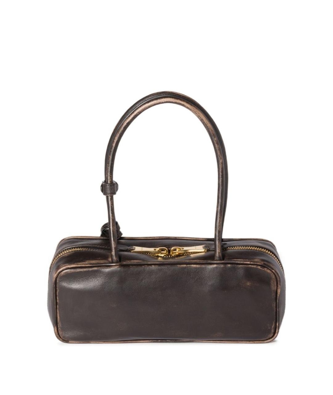 MIU MIU Коричневая кожаная сумка через плечо, фото 4