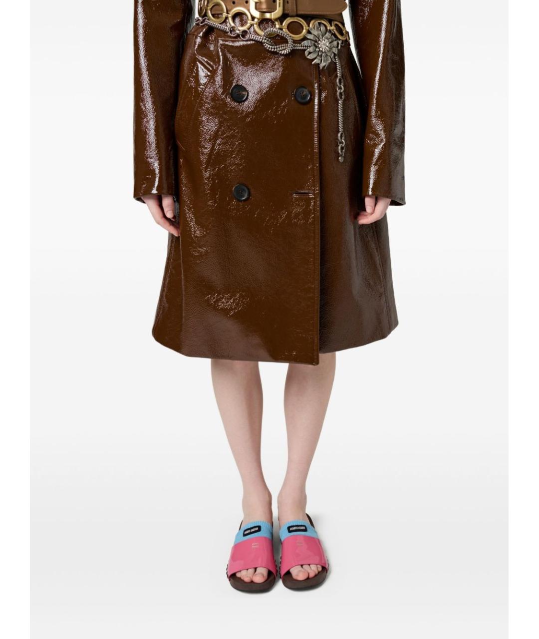 MIU MIU Розовые кожаные сандалии, фото 3