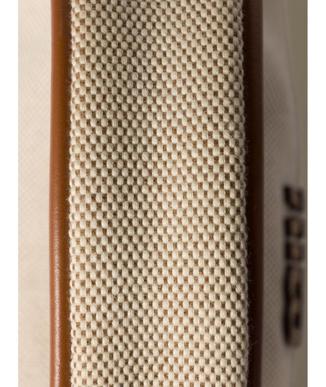 MIU MIU Коричневая тканевая сумка с короткими ручками, фото 2