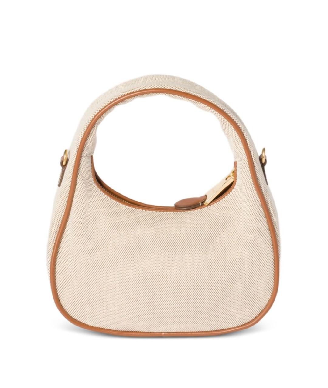 MIU MIU Коричневая тканевая сумка с короткими ручками, фото 3