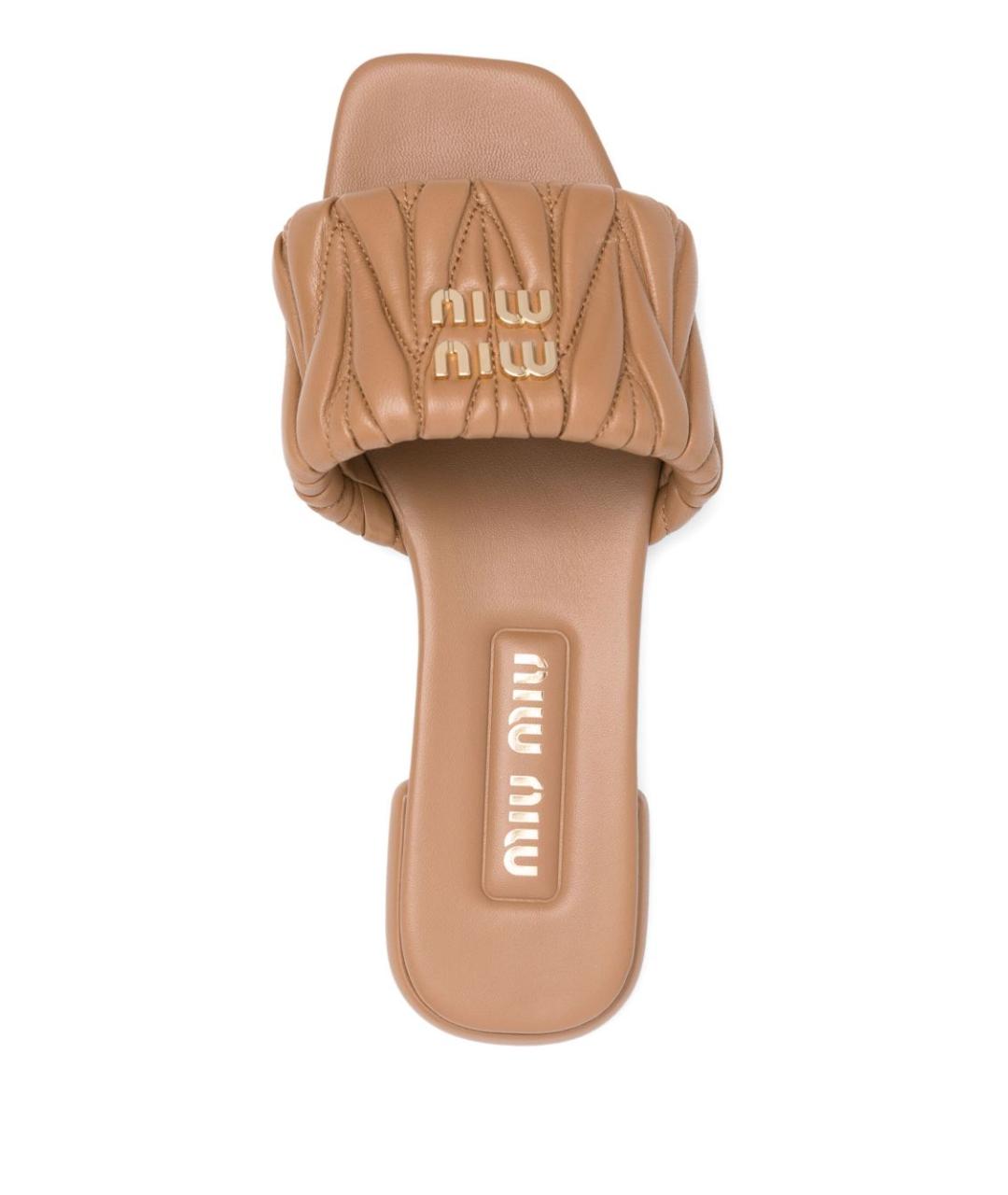 MIU MIU Кожаные сандалии, фото 3