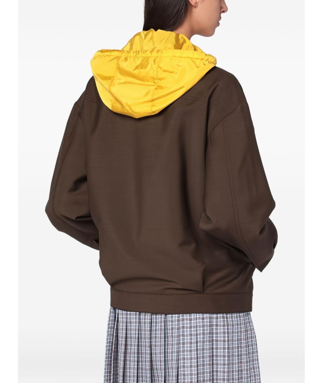 MIU MIU Коричневая шерстяная куртка, фото 2