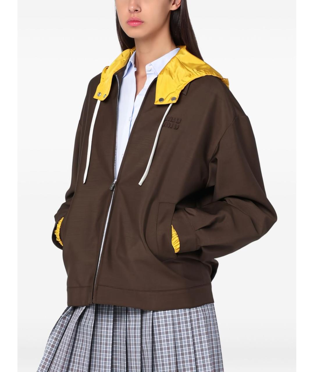 MIU MIU Коричневая шерстяная куртка, фото 3