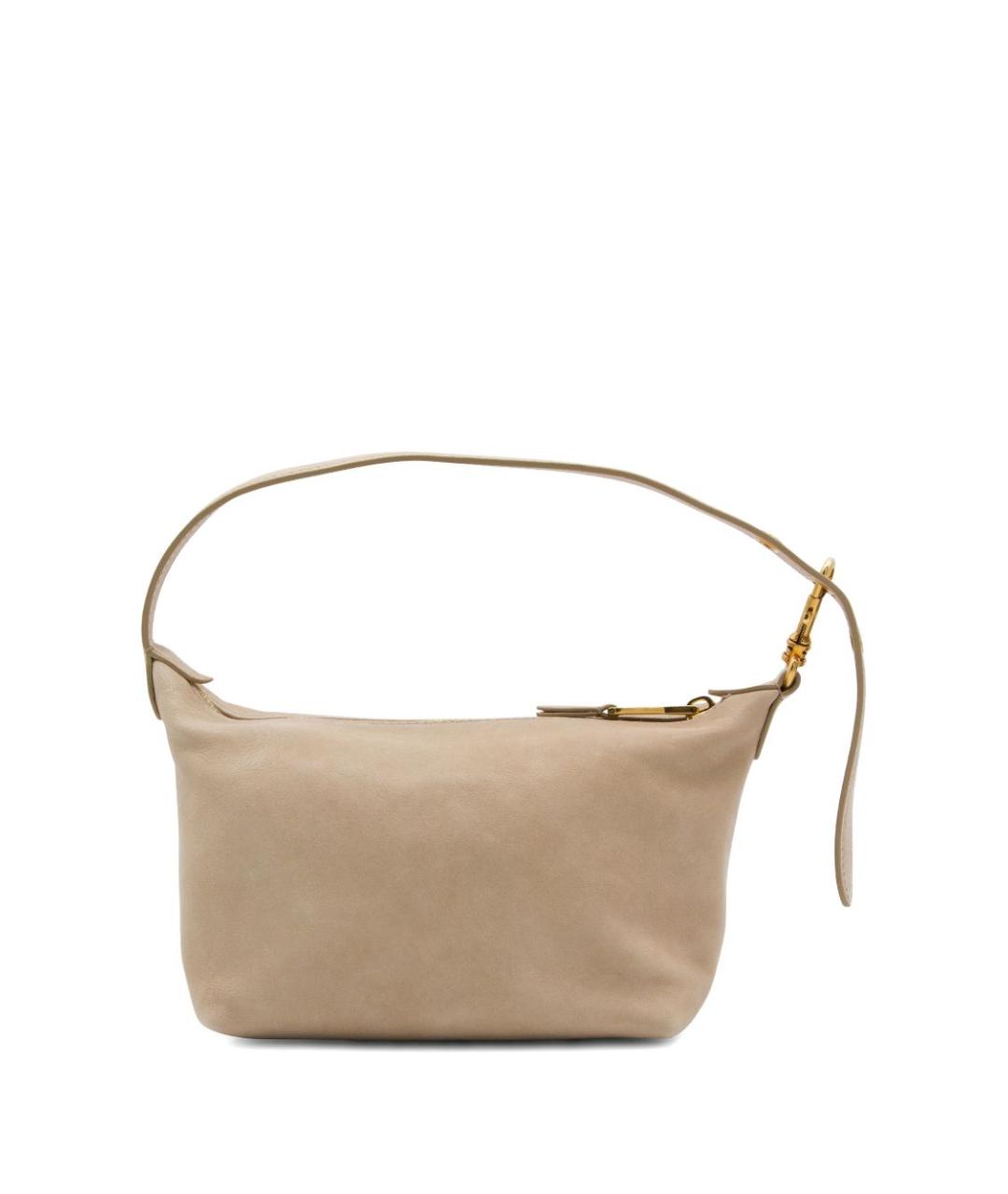 MIU MIU Бежевая кожаная сумка через плечо, фото 4