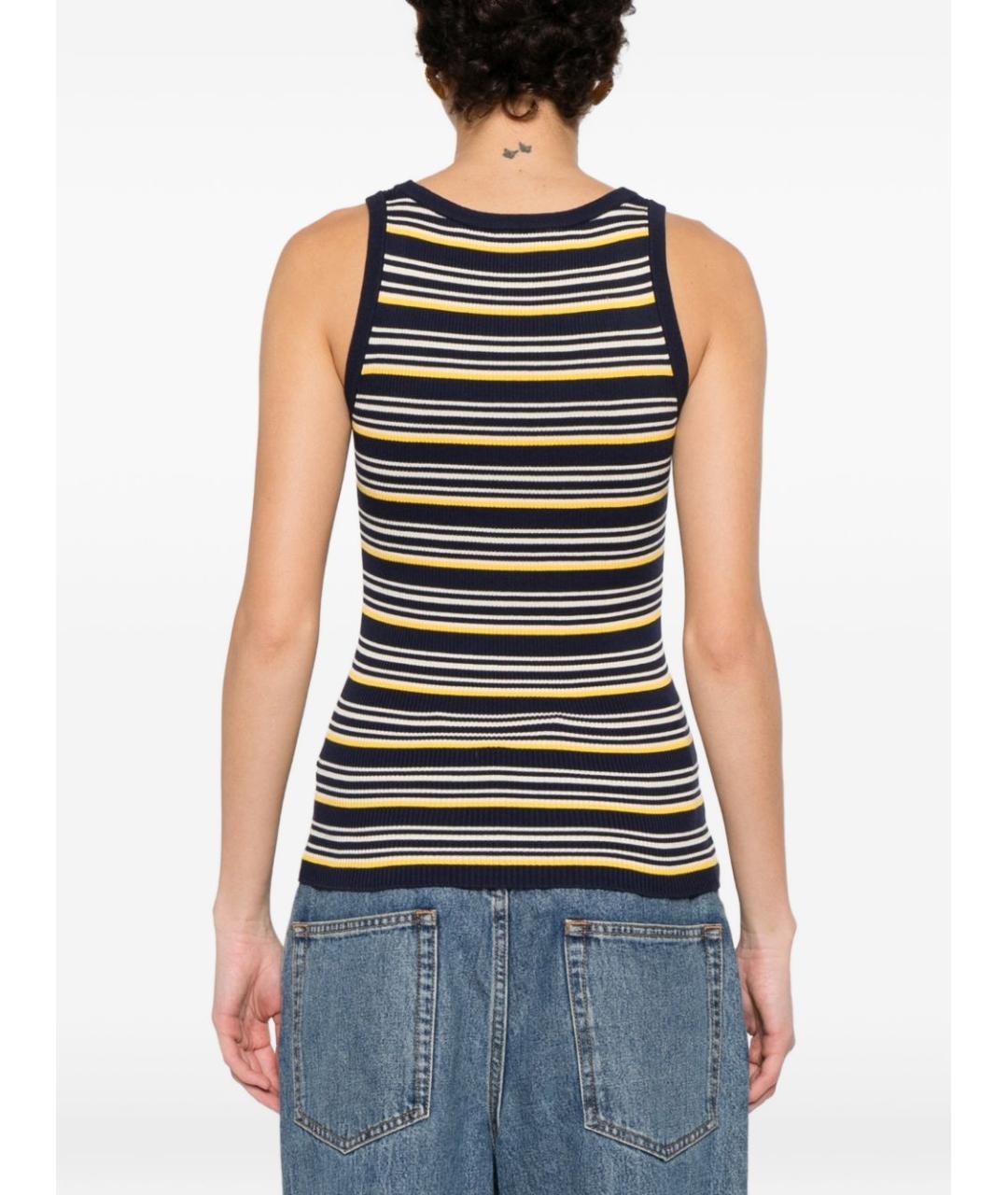 MIU MIU Синяя хлопковая майка, фото 2