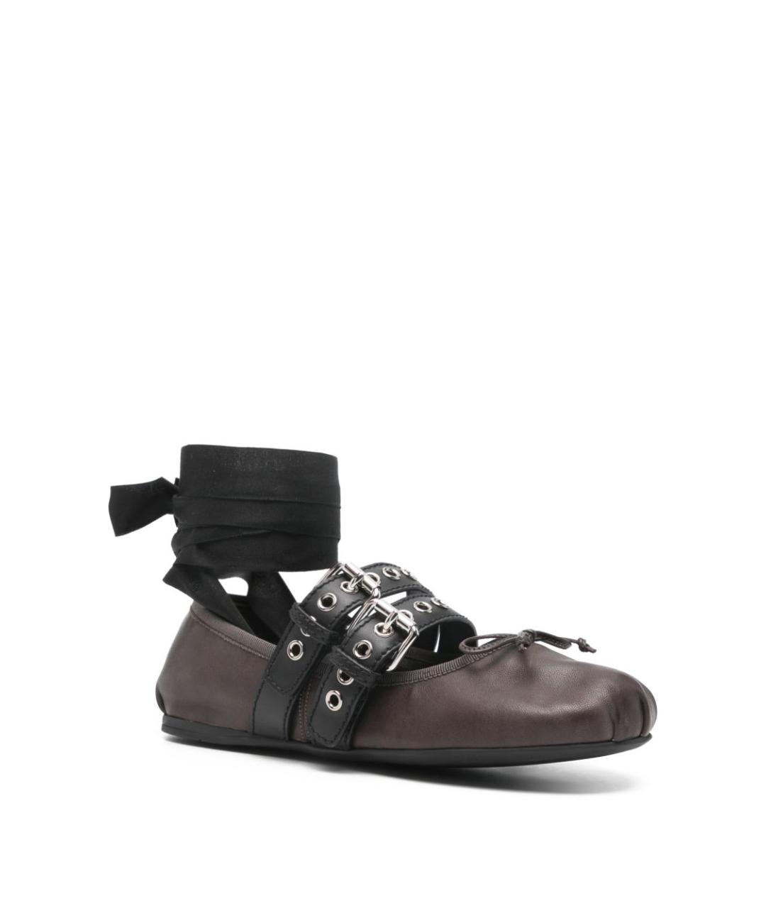 MIU MIU Кожаные балетки, фото 3