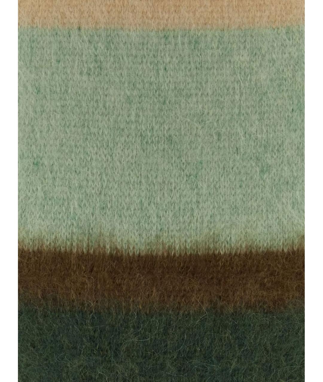 MIU MIU Коричневый шерстяной шарф, фото 3