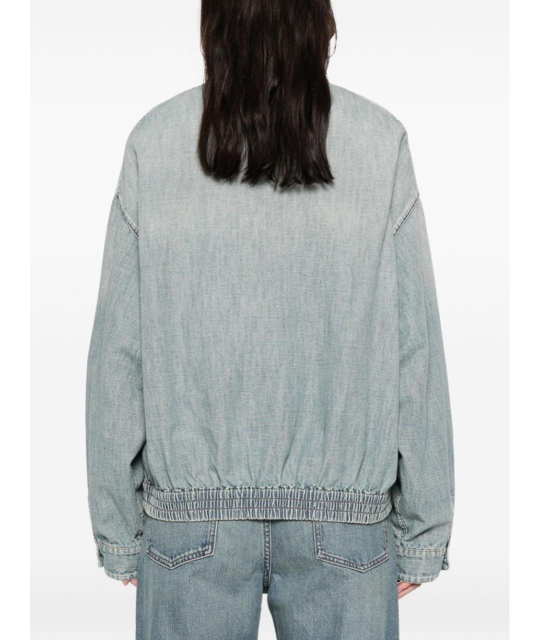 MIU MIU Голубая хлопковая куртка, фото 2