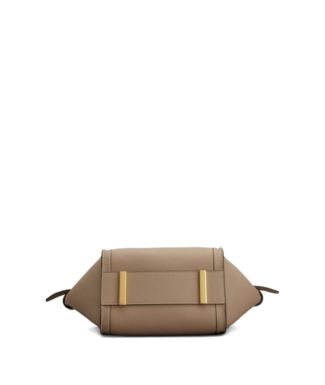 TOD'S Бежевая кожаная сумка тоут, фото 6