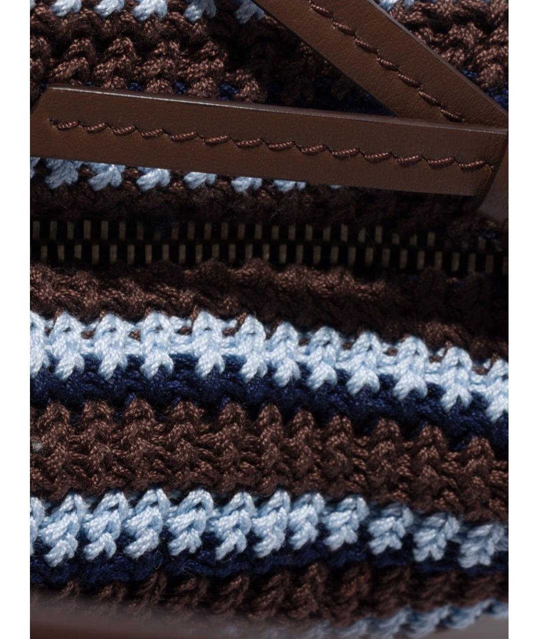 MIU MIU Коричневая хлопковая сумка тоут, фото 3