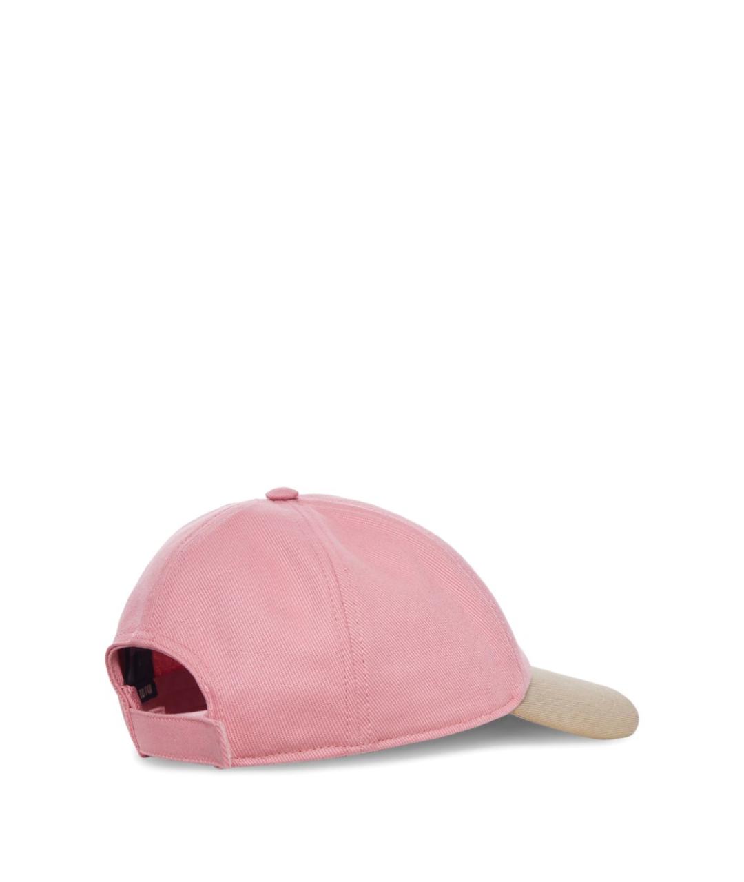 MIU MIU Розовая хлопковая кепка, фото 2