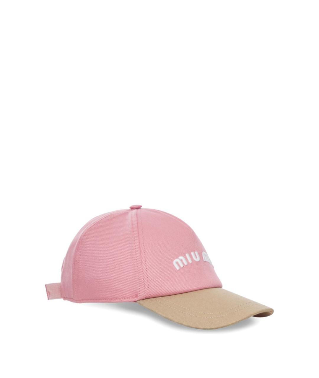 MIU MIU Розовая хлопковая кепка, фото 3