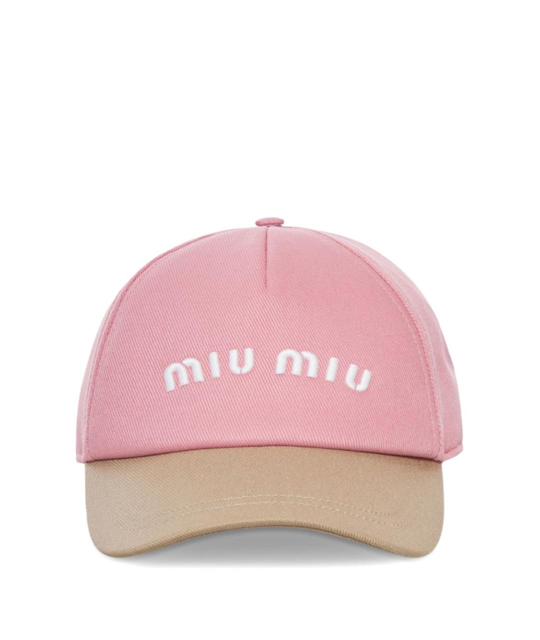 MIU MIU Розовая хлопковая кепка, фото 1