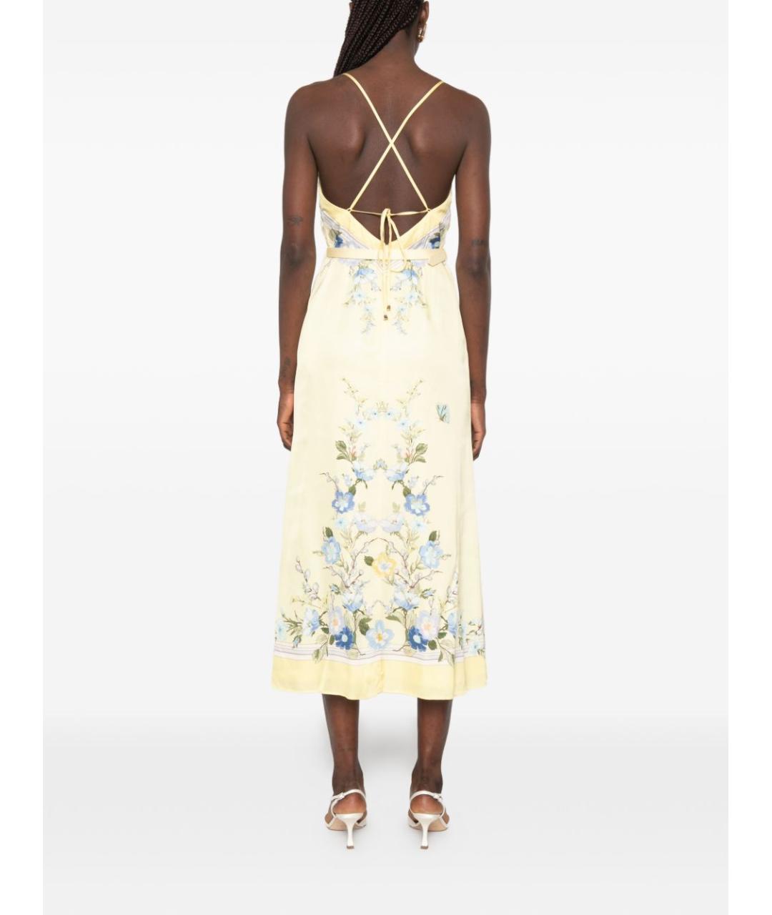 SELF-PORTRAIT Желтое платье, фото 3