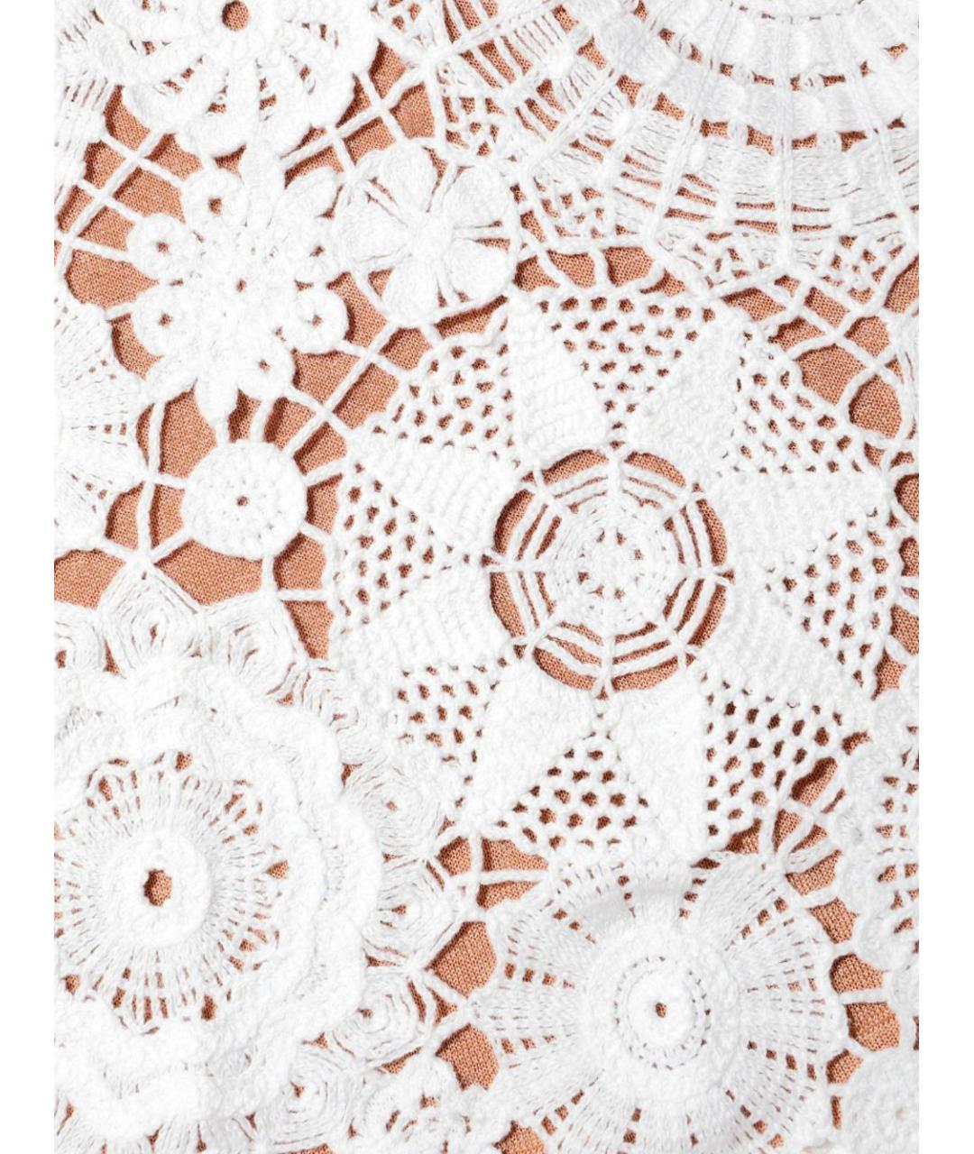 SELF-PORTRAIT Белое вискозное повседневное платье, фото 3