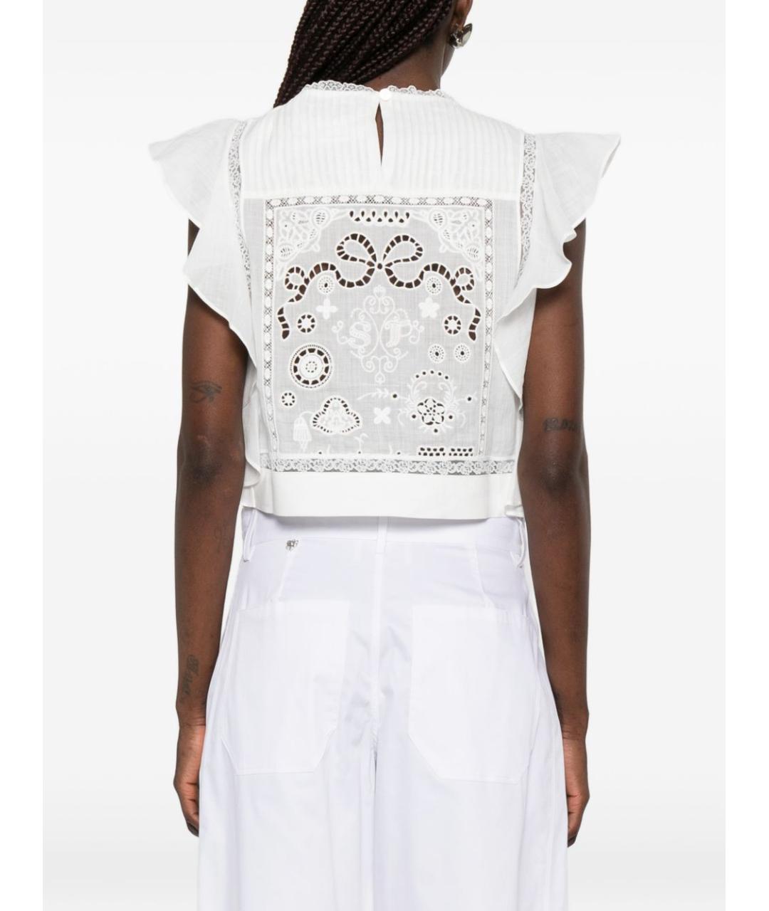 SELF-PORTRAIT Белая футболка, фото 5