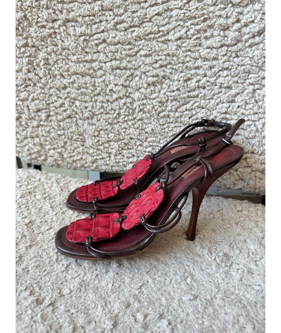 ALAIA Мульти кожаные босоножки, фото 3