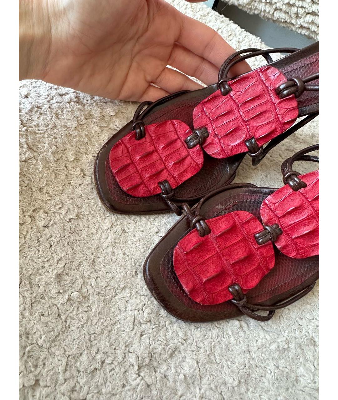 ALAIA Мульти кожаные босоножки, фото 4