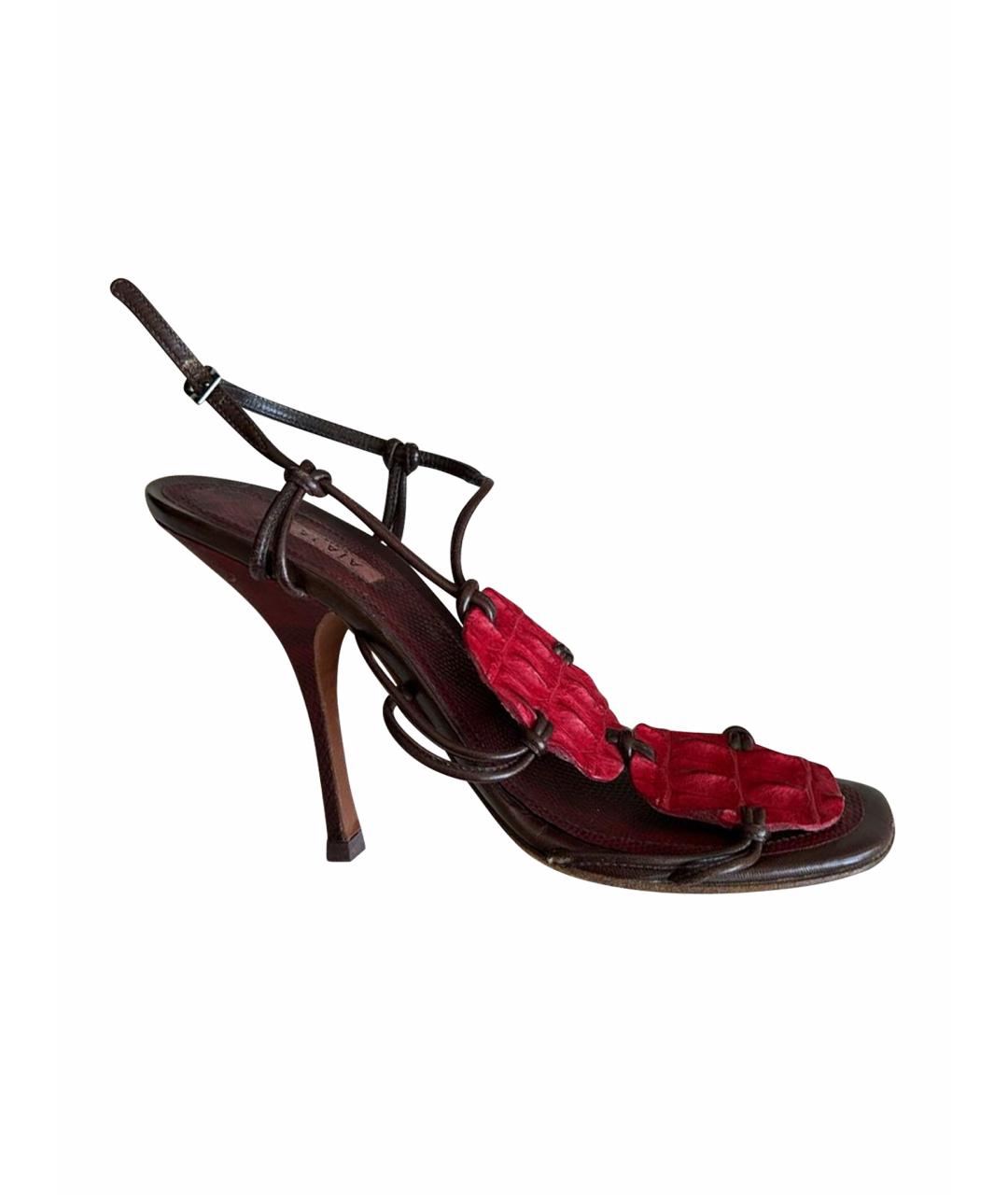 ALAIA Мульти кожаные босоножки, фото 1