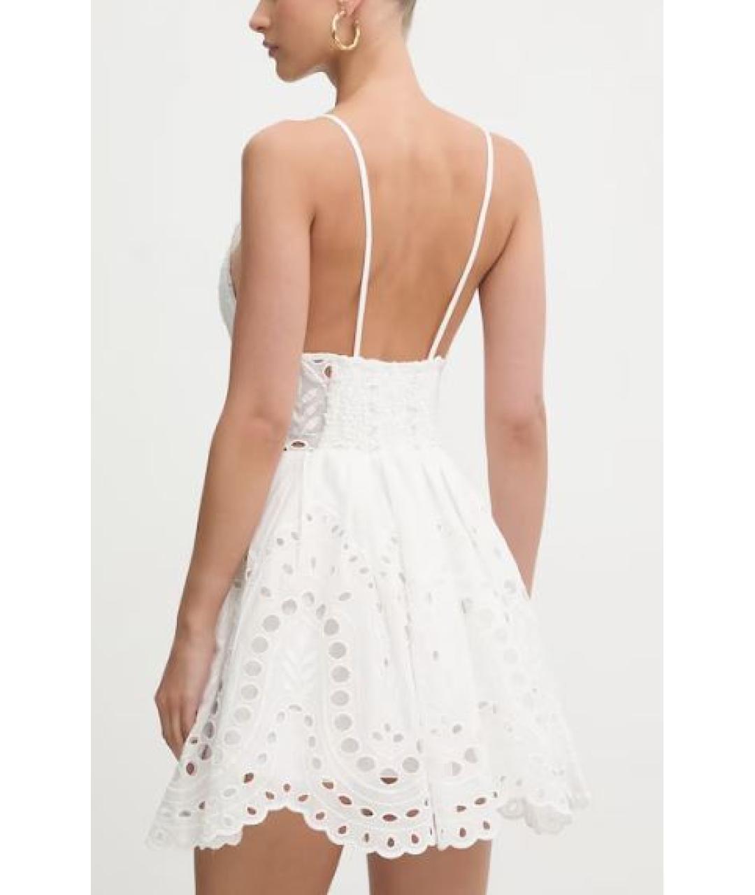 CHARO RUIZ Белый хлопковый сарафан, фото 2