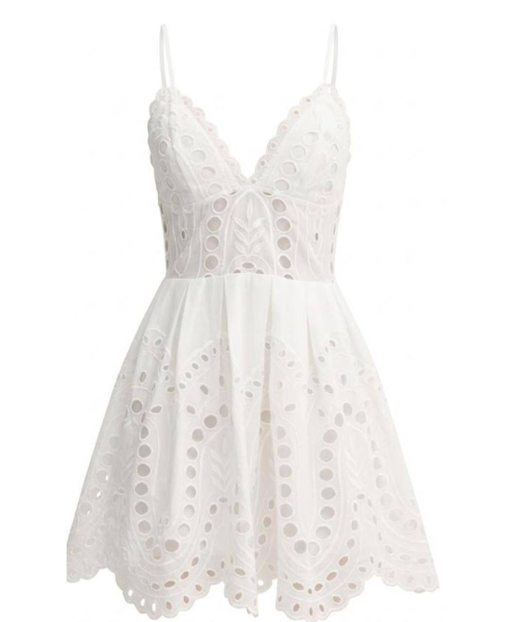 CHARO RUIZ Белый хлопковый сарафан, фото 1