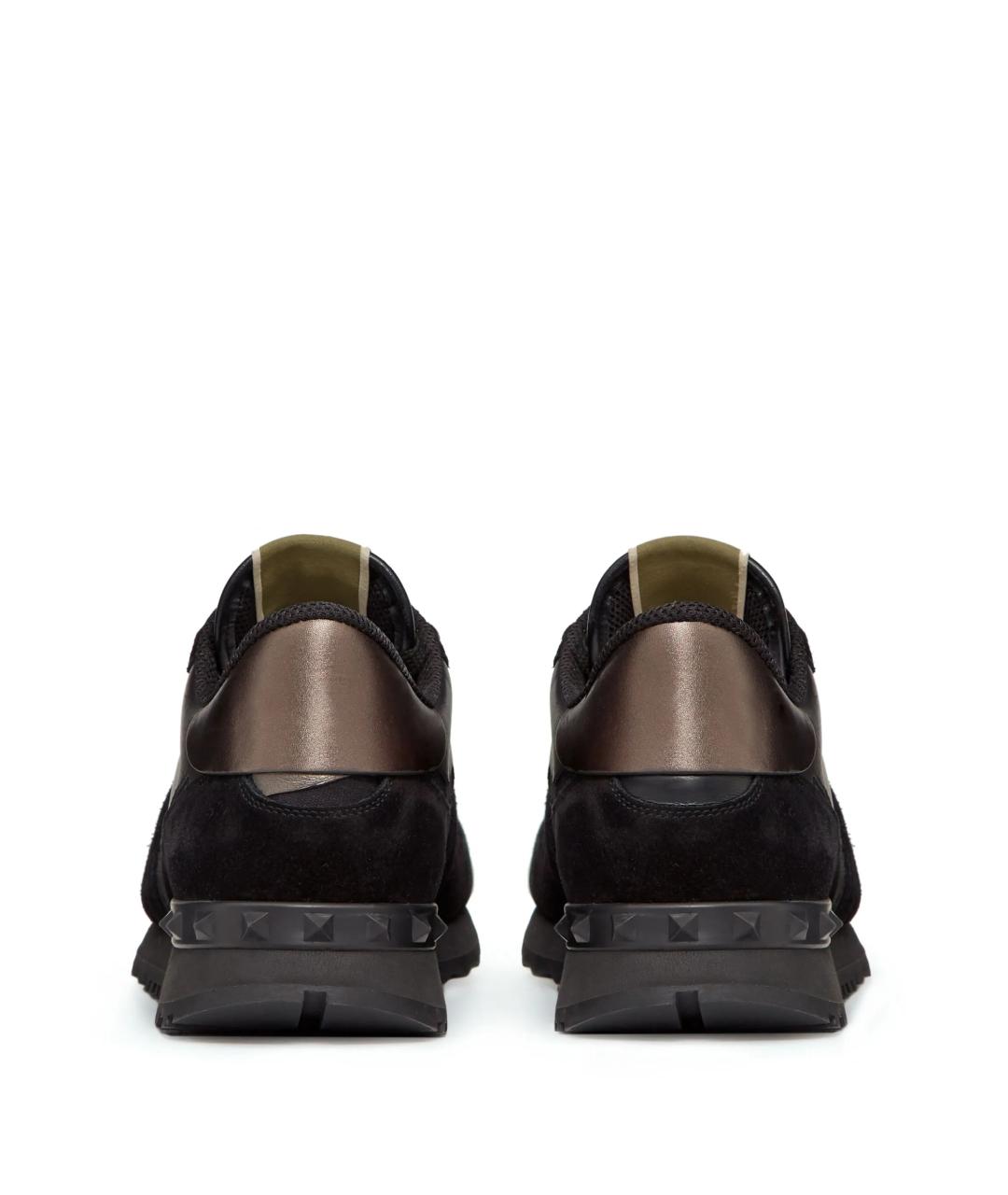 VALENTINO Черные синтетические низкие кроссовки / кеды, фото 4