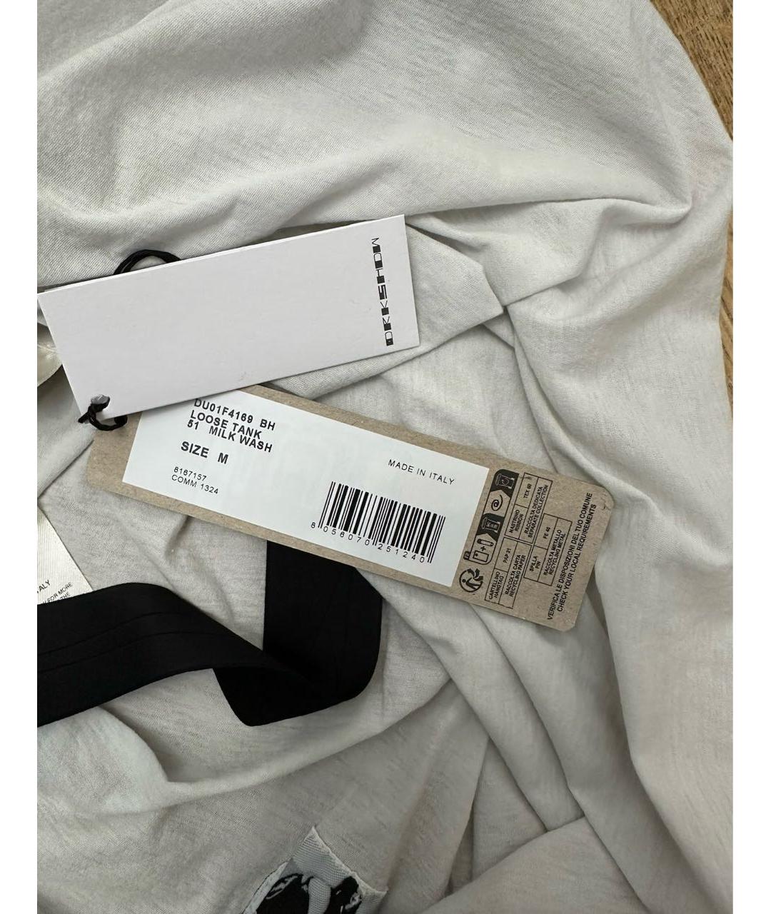 RICK OWENS DRKSHDW Белая хлопковая майка, фото 4