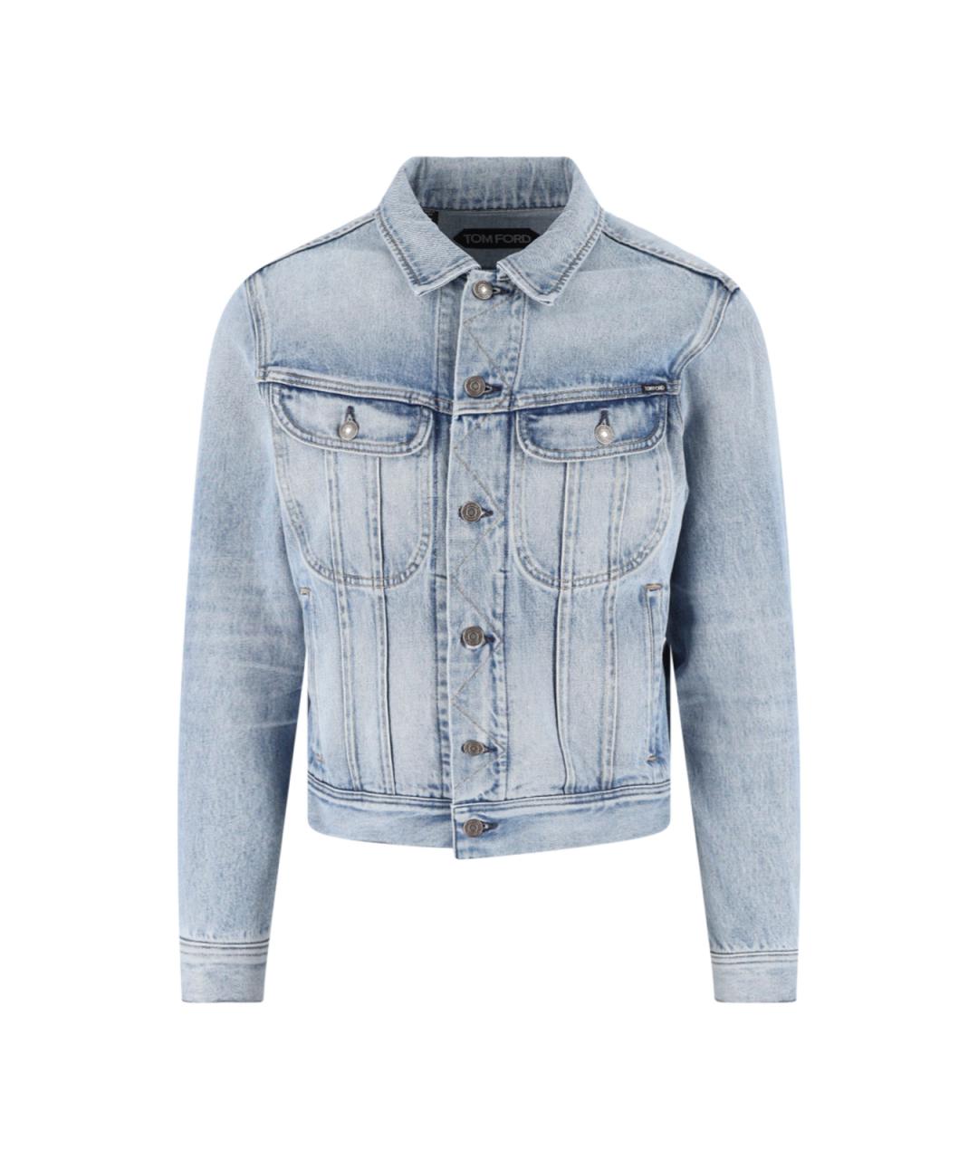 TOM FORD Синяя хлопковая куртка, фото 1