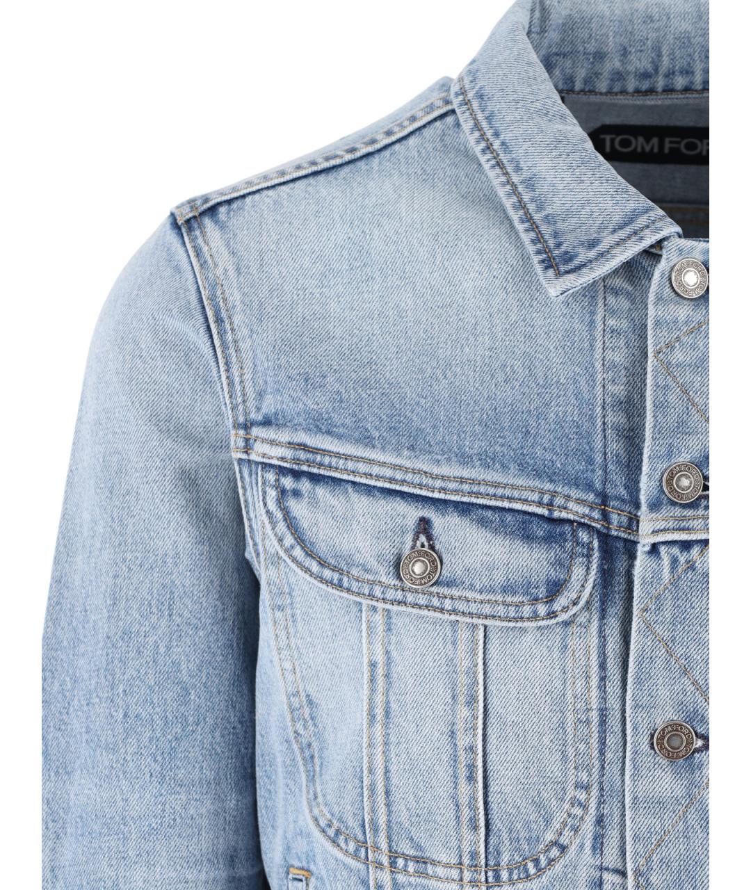 TOM FORD Синяя хлопковая куртка, фото 4