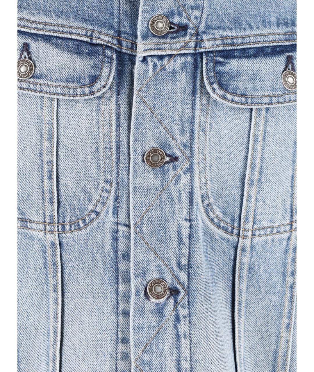 TOM FORD Синяя хлопковая куртка, фото 5