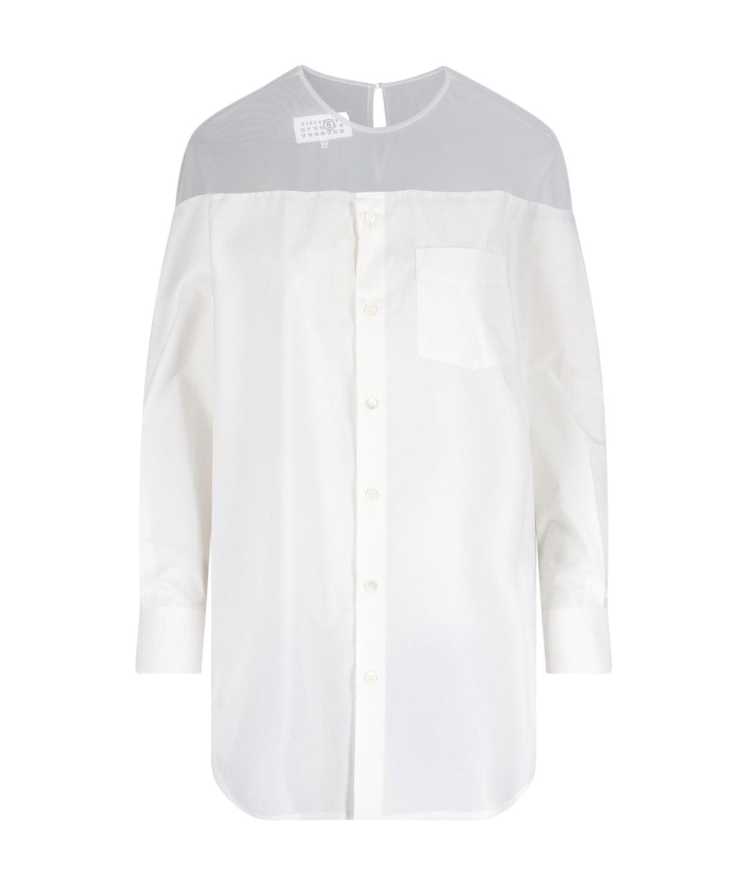 MM6 MAISON MARGIELA Белая хлопковая рубашка, фото 1