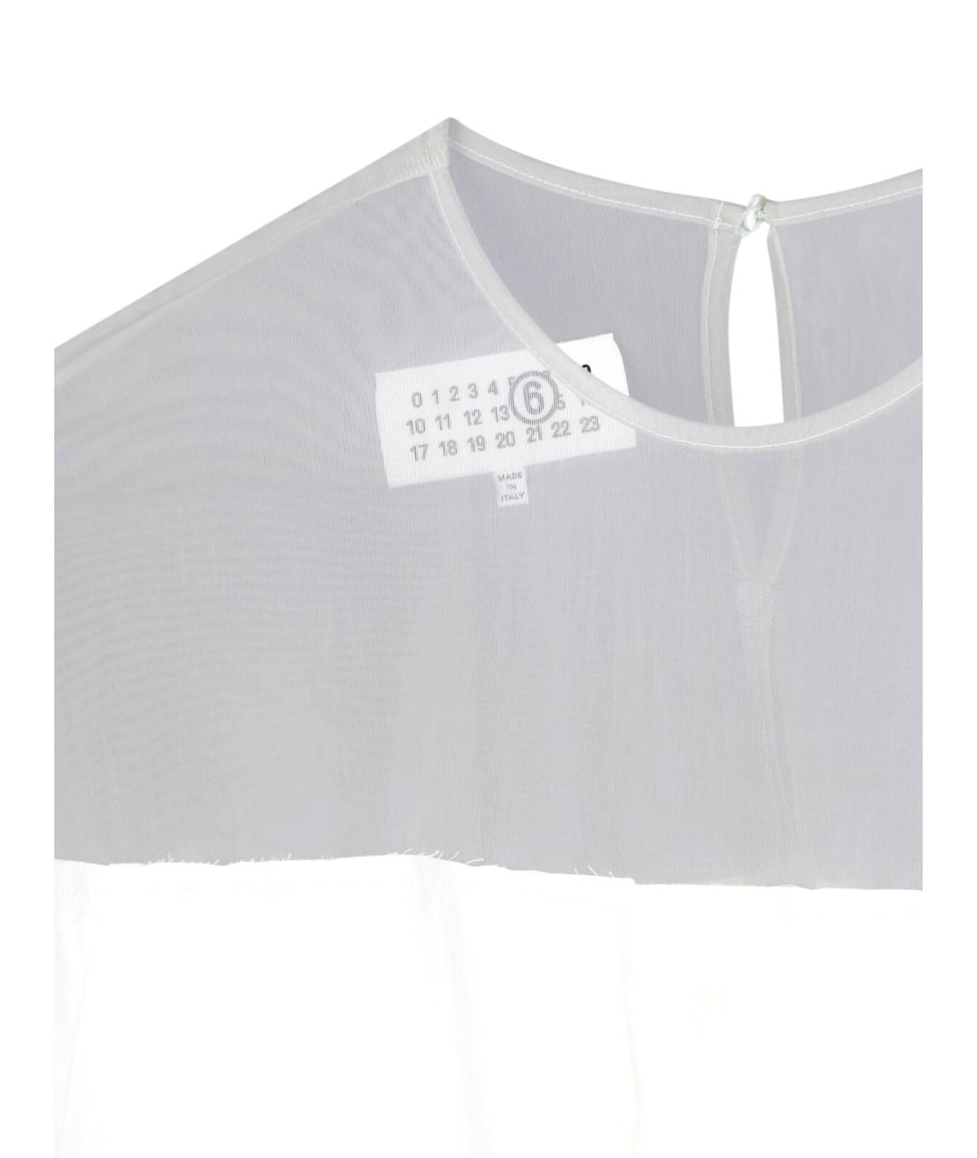 MM6 MAISON MARGIELA Белая хлопковая рубашка, фото 3
