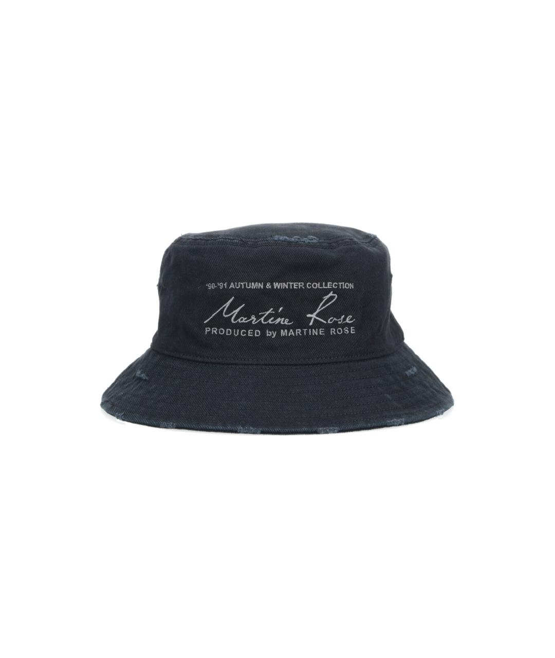 MARTINE ROSE Черная хлопковая шляпа, фото 1